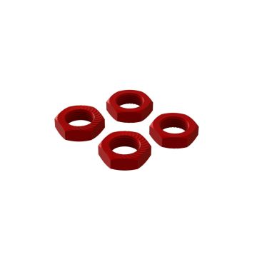 Arrma Aluminum Wheel Nut 17mm Red (4) (Z-AR310906)