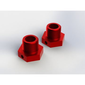Arrma Wheel Hex Aluminum Red Nero (2) (Z-AR330359)