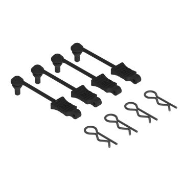 Arrma Body Clip Retainer 1/10 Scale Black (4) (Z-AR390165)
