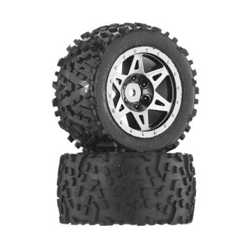 Arrma Sand Scorpion DB Tire/Wheel Glu Blk/Chrm Re(2) (Z-AR550006)