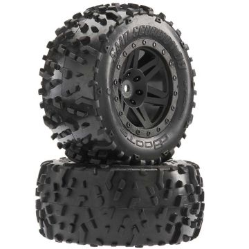 Arrma Sand Scorpion DB XL Tire/Wheel Blk Re (2) (Z-AR550025)
