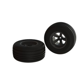 Arrma Dirt Runner ST Front Tire Set Glued Black (2) (Z-AR550040)