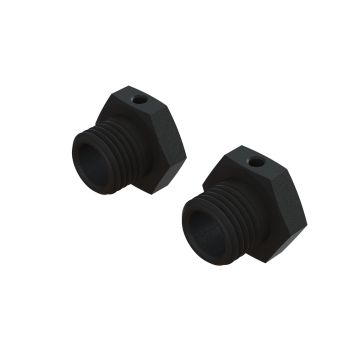 Arrma Aluminum Wheel Hex 17mm - 14.6mm Thick, Black (2) (Z-ARA311067)