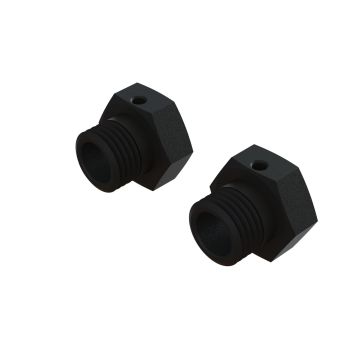 Arrma Aluminum Wheel Hex 17mm, 16.5mm Thick, Black (2) (Z-ARA311117)