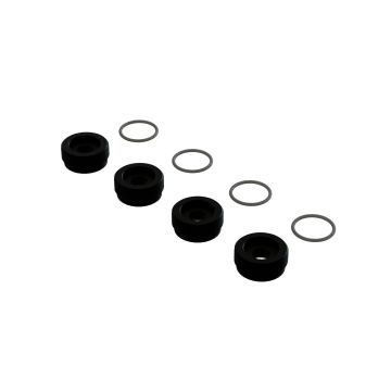 Arrma Front Hub Nut Includes O-Rings, Aluminum, Black (4) (Z-ARA330775)