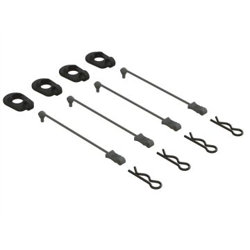 Arrma Body Clip Retainers 1/5 Scale (Black, 4) (Z-ARA390294)