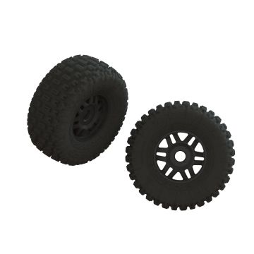 Arrma dBoots FORTRESS LP Tire Set Glued Black (2) (Z-ARA550110)
