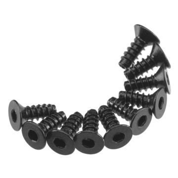 Axial Hex Socket Tap Flat Head M3x8mm Black (10) (Z-AXA464)