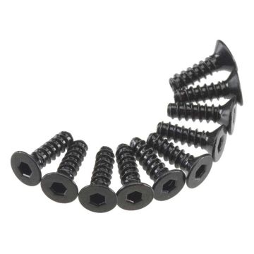 Axial Hex Socket Tap Flat Head M3x10mm Black (10) (Z-AXA465)