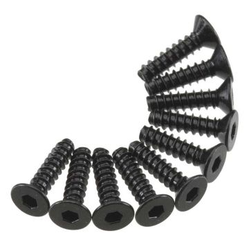 Axial Hex Socket Tap Flat Head M3x12mm Black (10) (Z-AXA466)