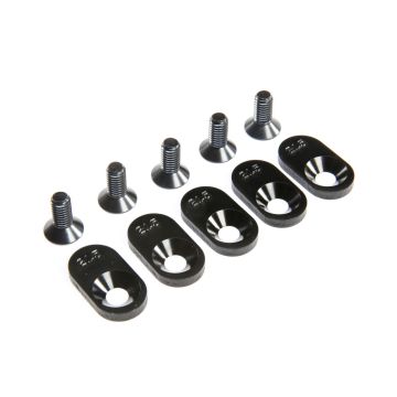 Losi EngineMntInsert&Screws, BLK, 21.5T(5): 5ive-T 2.0 (Z-LOS252106)