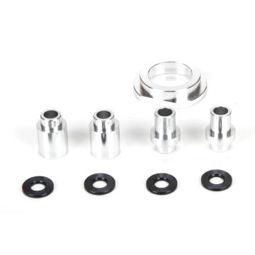 Losi Engine Mount Spacer & Clutch Mount, AL, Slvr: MTXL (Z-LOS256008)