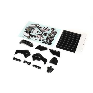 Losi Black Plastics with Wraps: Promoto-MX (Z-LOS260006)