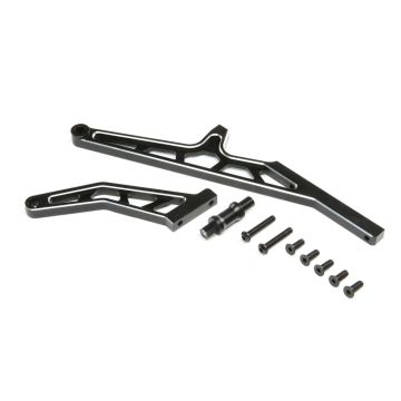 Losi Chassis Brace Set,Rear,Aluminum, Black: DBXL-E 2.0 (Z-LOS351015)