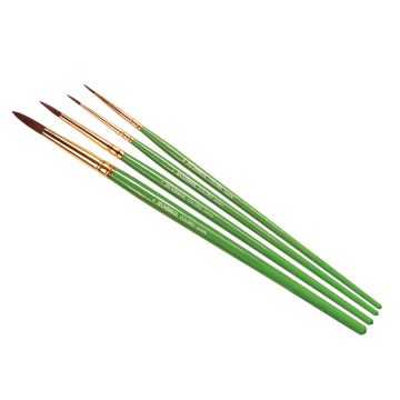 Humbrol Coloro Brush Pack Synthetic 00, 1, 4, 8- 4Pcs (AG4050)