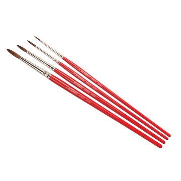 Humbrol Evoco Brush Pack Natural Hair 0, 2, 4, 6- 4Pcs (AG4150)