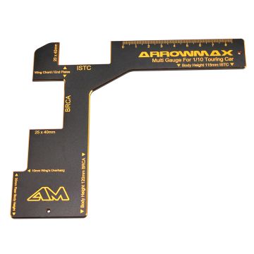 Arrowmax Regulation Gauge - 1/10 Elect Cars-Blk Golden (AM171035)