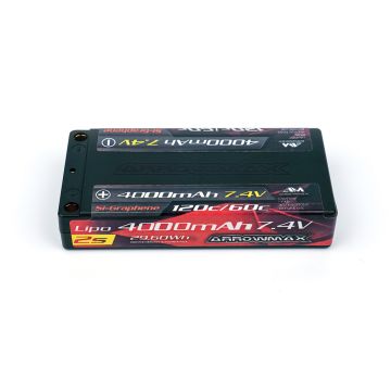 Arrowmax Lipo 4000mAh 1/12 - 7.4V - 60/120C Si-Graphene (AM700304)