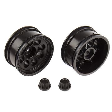 Team Associated CR12 Tioga Wheels (Black) (AS41085)