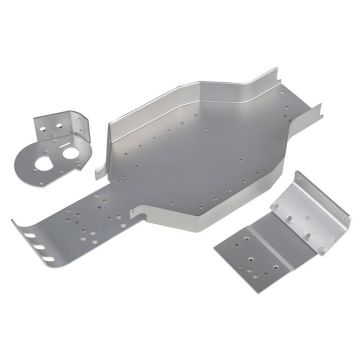 Team Associated RC10Cc Chassis /Nose Plate/Motor Mount Silver (AS6311)