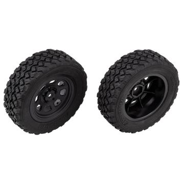 Team Associated Pro2 Lt10Sw Front Wheels & Tyres Mounted (AS72113)