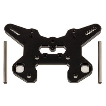 Team Associated RC8T4 Front Shock Tower V2 Black Aluminium (AS81624)