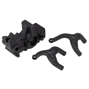 Team Associated RC10B6 FT Laydown Gearbox/Braces Carbon (AS91952)