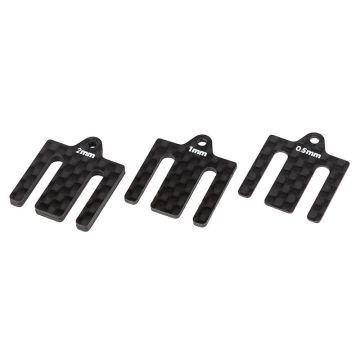 Team Associated RC10B7 FT Front Bulkhead Shims C/Fibre (AS92438)