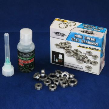 Yeah Racing RC Ball Bearing Set w/ Oil For Tamiya TT-01 / TT-01E 20pcs (YB0194BX)