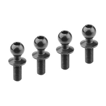 Corally Ball End Dia. 4.8mm Thread 6mm Steel 4 Pcs (C-00140-016)