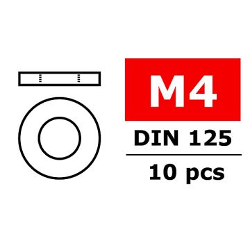 Corally Washer M4 Galvanized Steel 10 Pcs (C-3201-40)