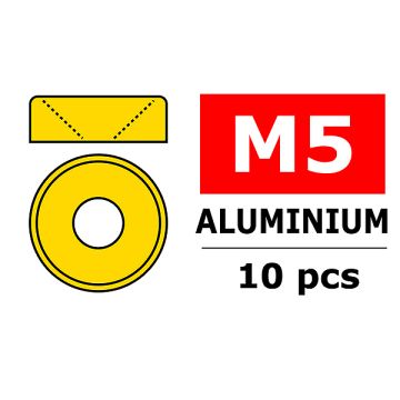 Corally Aluminium Washer For M5 Flat Head Screws Od=8mm Gold (10Pcs) (C-3213-50-0)