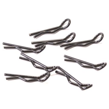 Core RC Small Body Clip 1/10 - Gloss Black (8) (CR060)