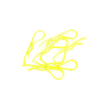 Core RC Body Clip 1/8 - Fluorescent Yellow (6) (CR093)