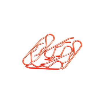 Core RC Body Clip 1/8 - Fluorescent Red (6) (CR095)