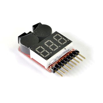 Etronix 1-8S Lipo Battery Voltage Meter W/Alarm (ET0239B)