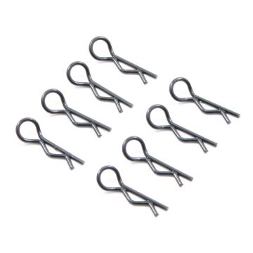 Fastrax Black Small Body Clips (8) (FAST212BK)