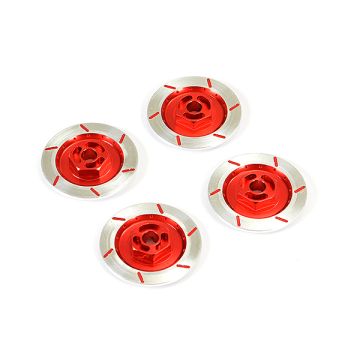 Fastrax Aluminium Disc Brake W/Wheel Hex (4Pc) - Red (FAST2216AR)