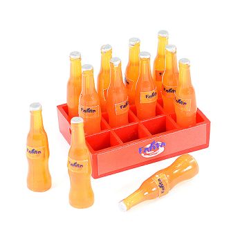 Fastrax Scale Soft Drink Crate With Orange Bottles (FAST2352B)