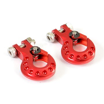 Fastrax Deluxe Aluminium Winch Hook (2Pcs) - Red (FAST2383DR)