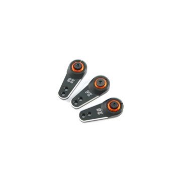 Fastrax 25T Black Aluminium Servo Horn (Savox/Futaba) (FAST311B)