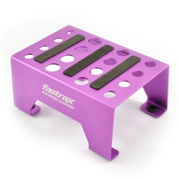 Fastrax Universal Aluminium RC Car Stand Purple (FAST410P)