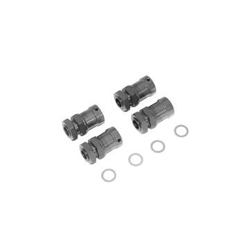 Fastrax 1:8th 15mm Extension Hub Adaptors - To Widen Track (17mm Hex) (FAST920)