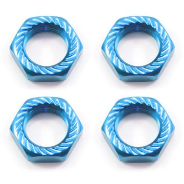 Fastrax 17mm X 1.0 Blue Serrated Wheel Nuts fits RC8 (4Pcs) (FAST925B)
