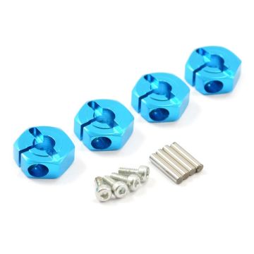 Fastrax Tamiya TT02 Aluminium 12mm Wheel Hexes (4) (FTTA021B)