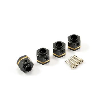 Fastrax TRX-4 Brass Hex Wheel Hubs V2 +5Mm (4) (FTTX341BR)