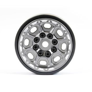 Fastrax TRX-4M CNC Titanium Beadlock Wheels (4) Fits SCX24 / FTX Mini Outback (FTTX468TI)