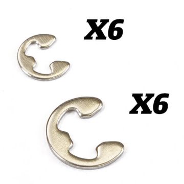 FTX E-Clips-2.5mm, 4mm (FTX10352)