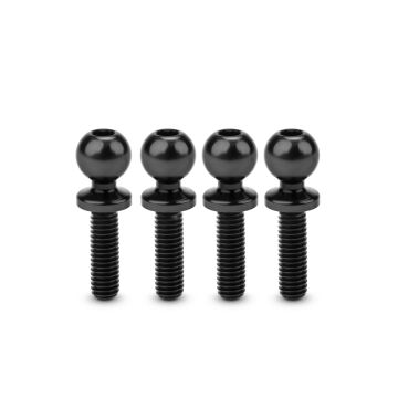 jConcepts JCI 5.5 x 10mm Revolved Ti Ball-Stud Black 4pc (JC5134-2)
