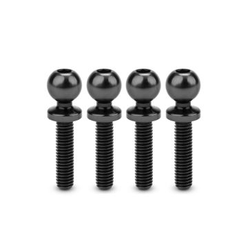 jConcepts JCI 5.5 x 12mm Revolved Ti Ball-Stud Black 4pc (JC5135-2)